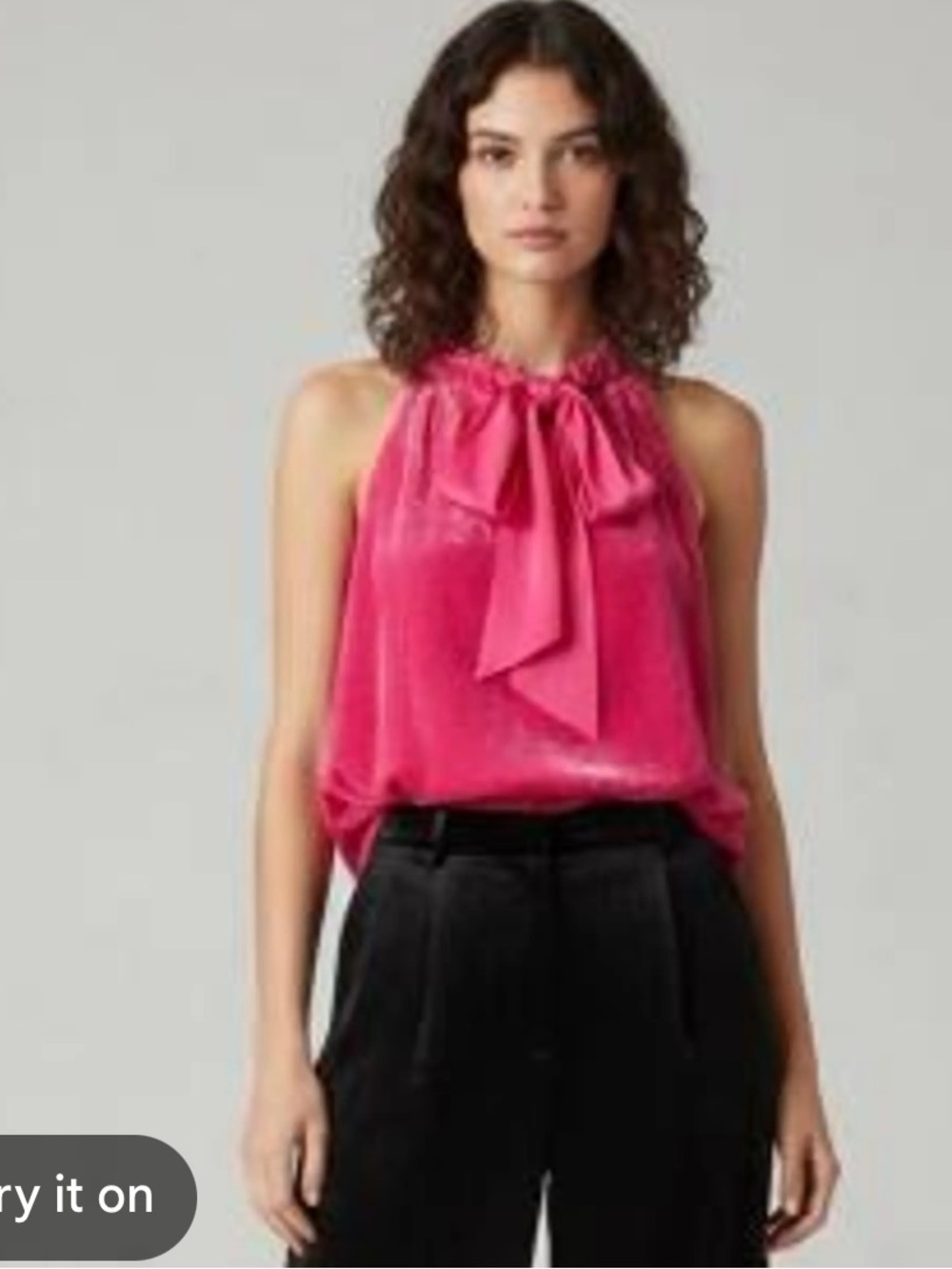 J. Crew hot pink velvet top